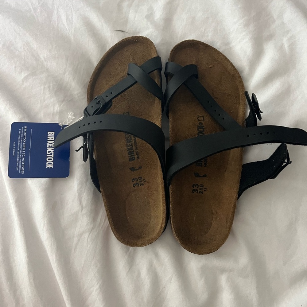 NWT Birkenstock kids Mayari black sz 33
